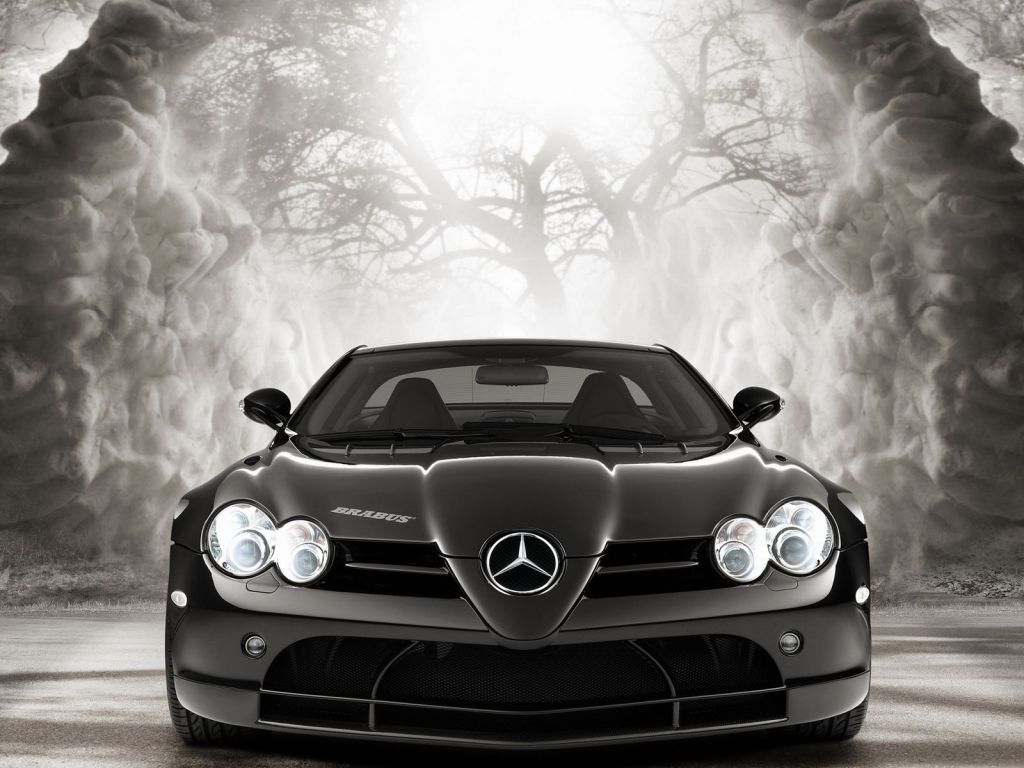 Черный спортивный Мерседес обои для рабочего стола, картинки, фото ...