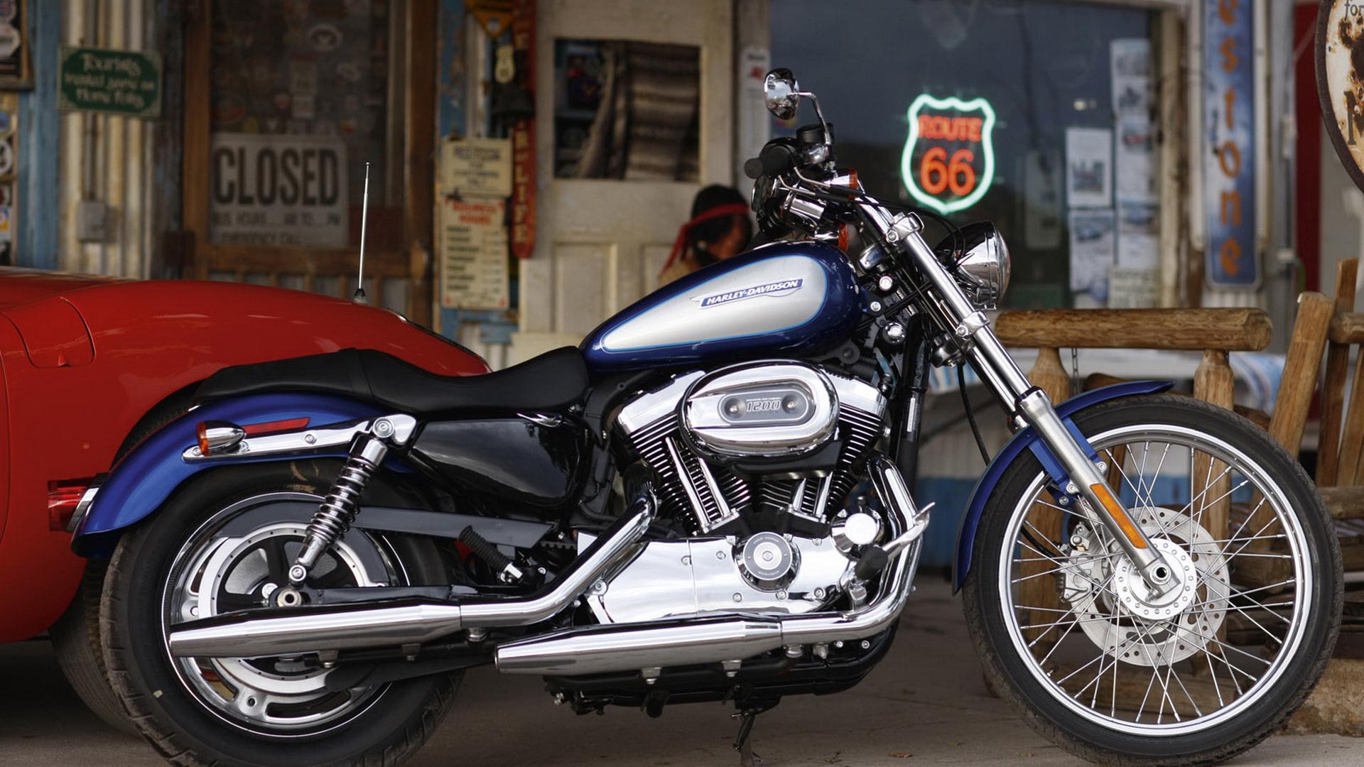 Байк Харлей Девидсон ХL 1200С обои для рабочего стола, картинки, фото ...